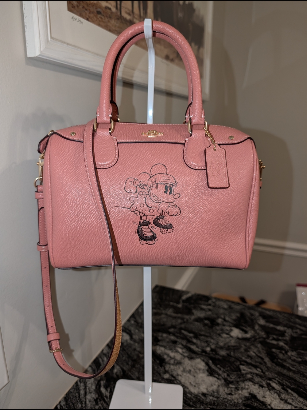 Coach x Disney Mini Bennett Satchel — Minnie Mouse Roller Skate Print